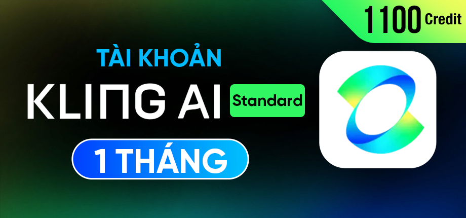 Kling AI Standard (1100 Credit) 1 tháng - Tài khoản